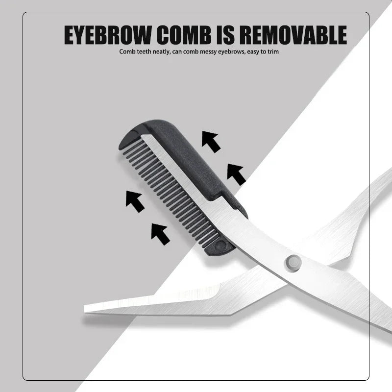 Eyebrow Trimmer Scissor Beauty Products for Women Eyebrow Scissors  with Comb Stainless Steel Makeup Tools Beauty Scissors