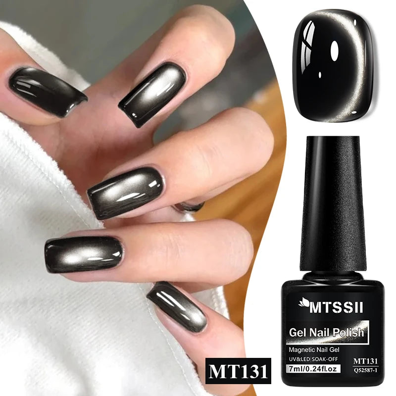 7ml Moonlight Magnetic Cat Eye Gel Nail Polish Grey Blue Red Black Autumn and Winter Nails Ultra Shine Soak Off UV Gel Nail Art