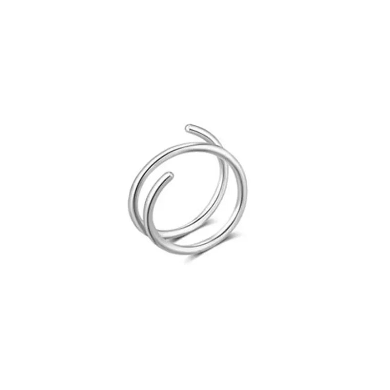 1 Piece Double Layers Stainless Steel Nose Ring Studs for Women 20G Hoops Twist Cartilage Tragus Septum Piercings Body Jewelry
