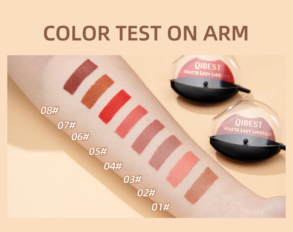 Lip-shaped lipstick seal Sip into makeup lazy blush lipstick Matte makeup effect Moisturizing lip gloss Waterproof non-stick cup