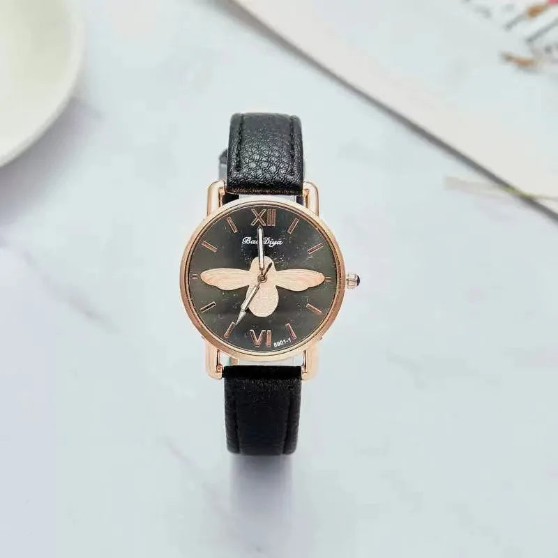 Simple Cute Womens Watches Ladies Fashion Bee Watch New Simple Casual Womens Analog WristWatch Bracelet Gift Relogios Feminino