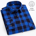 Plaid Flannel Shirts For Men Long Sleeve 100%Cotton Fashion Casual Soft Standard-Fit Man Blouse Clothes Oversize Men's clothing