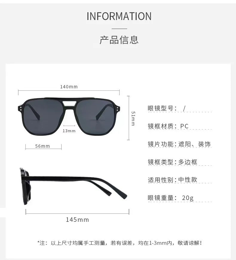 Luxury Brand Square Sunglasses Women Men Fashion Classic Sun Glasses Female Male Designer Mirror Outdoors Travel Shades Очки
