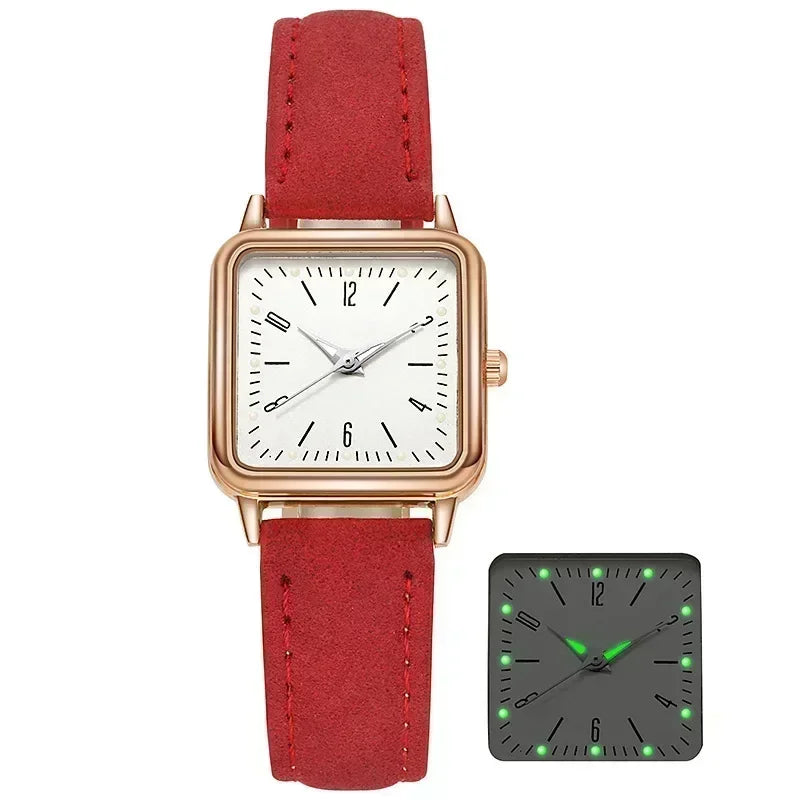2024 Women Watches Luminous Leather Strap Digital Wristwatches Ladies Quartz Watch Casual Clock Gift Dress Reloj Mujer 여자시계명품