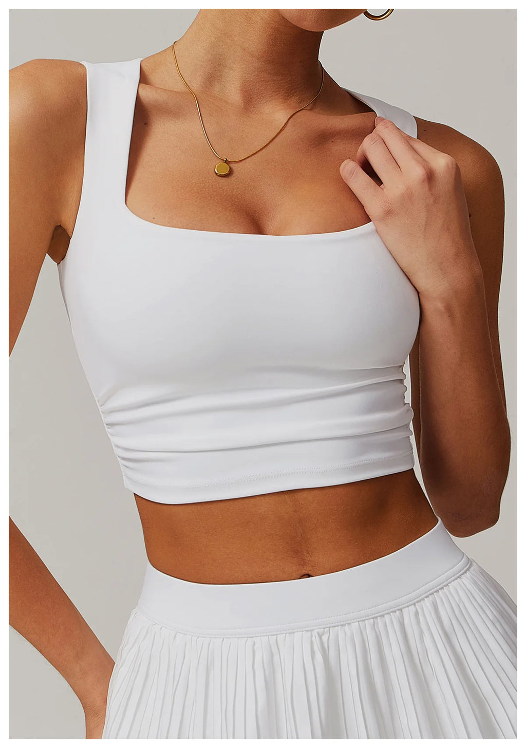 Two piece women's yoga sports skirt, hip hugging slimming, outdoor fitness tennis skirt, sun protection yoga skirt