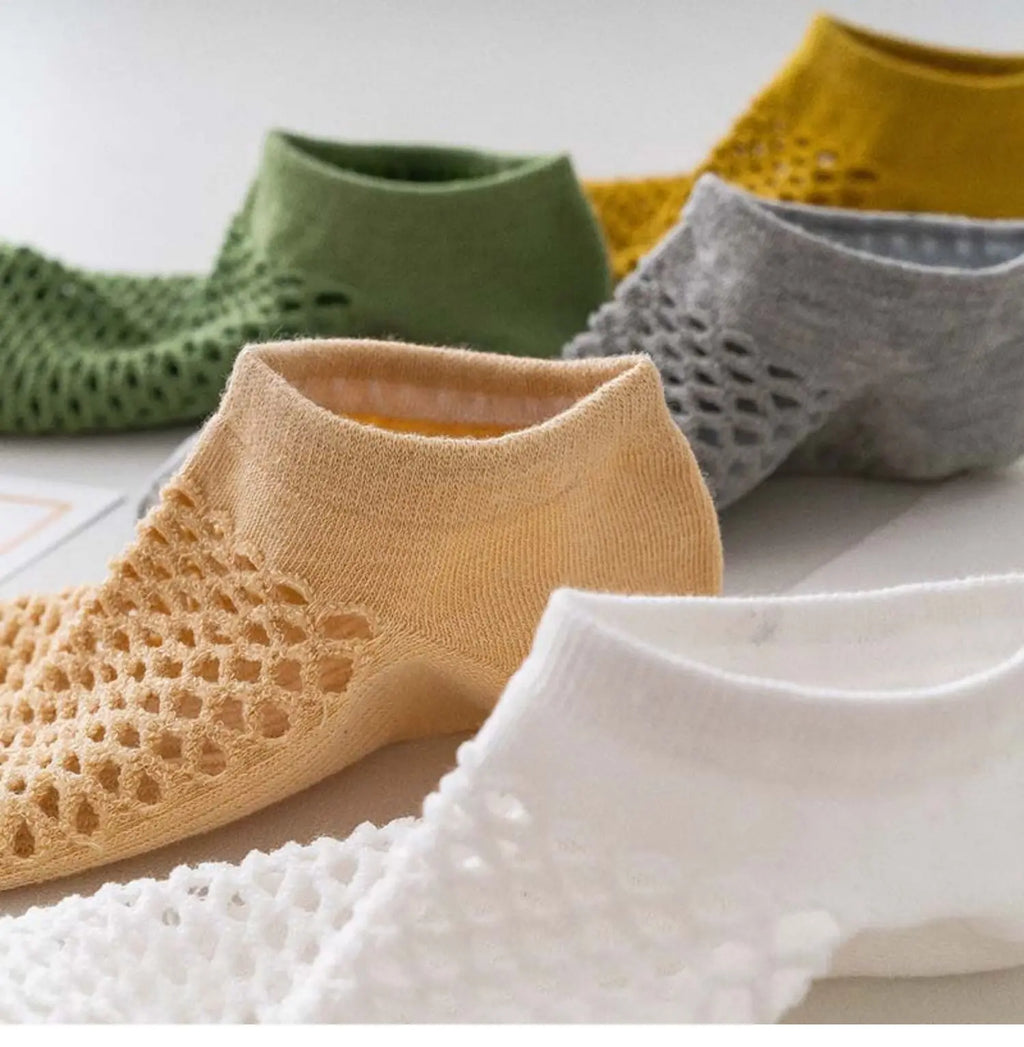 3pairs Women's Socks Breathable Fishnet Casual Ankle Sock Fashion Comfortable High Quality Summer Thin Ladies Calcetines Mujer