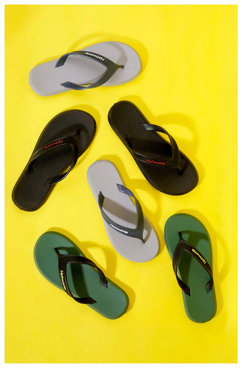 New Men Flip Flops Beach Flat Sandals Designer Summer Shoes Fashion Slides Rubber Clogs Zapatos Hombre