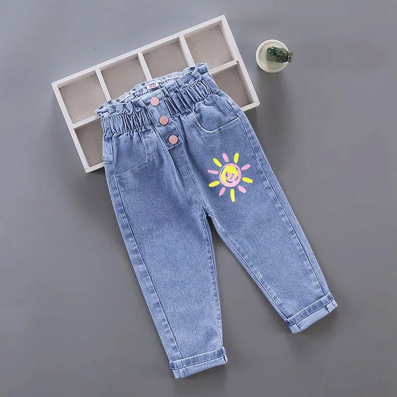 Girls Pants Kids Clothes Children Jeans Cowboy  Denim Pants Spring Autumn Fashion Clothing Streetwear Casual Harajuku