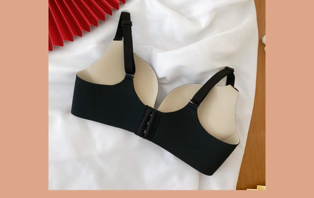 Women Print Seamless Bra Sexy Lingerie Floral Push Up Bras One-Piece Underwear 2024