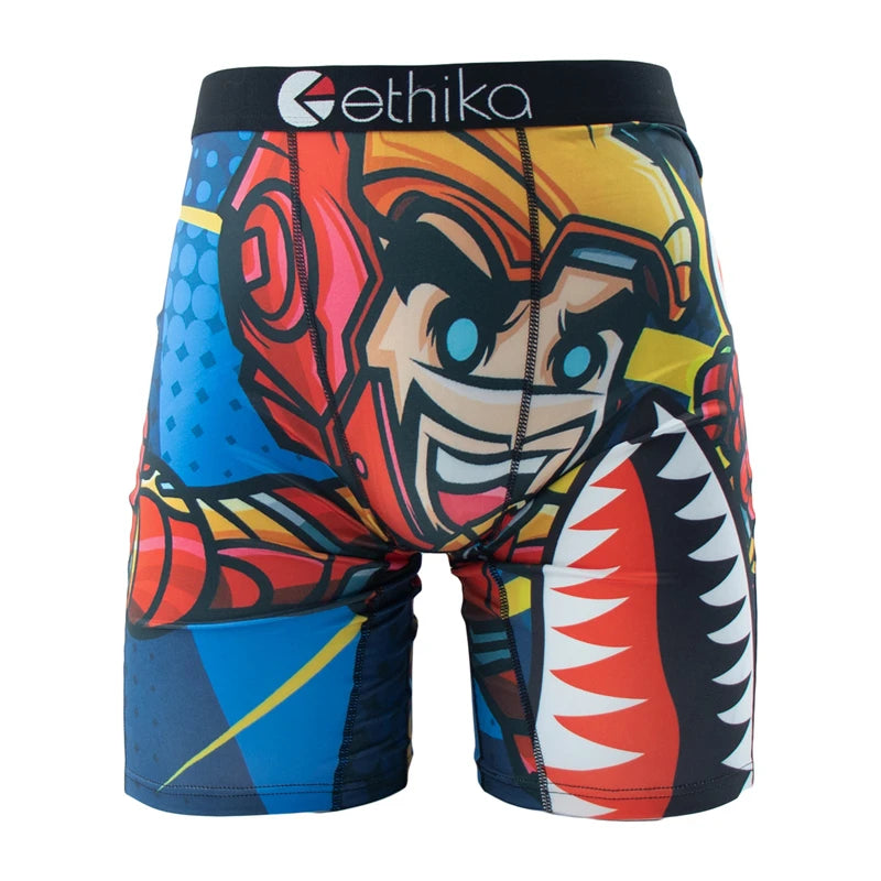 ETHIKA 1Pcs Sexy Men Underwear Boxers Breathable Swimming Man Underpants Plus Size S-3XL Mens Trunks Men's Panties Boxer Briefs
