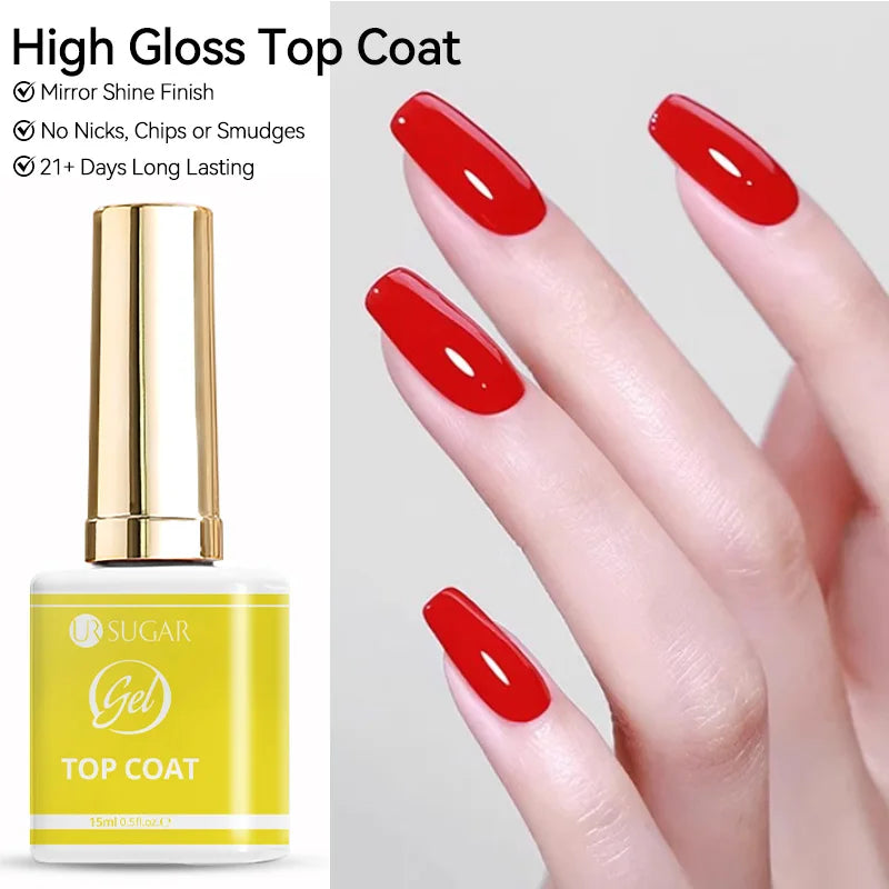 UR SUGAR 15ml Glitter Reflective Black Nail Gel Polish Flash Effect Shiny Soak Off UV Gel Manicure Colorful NeonNail Art Varnish