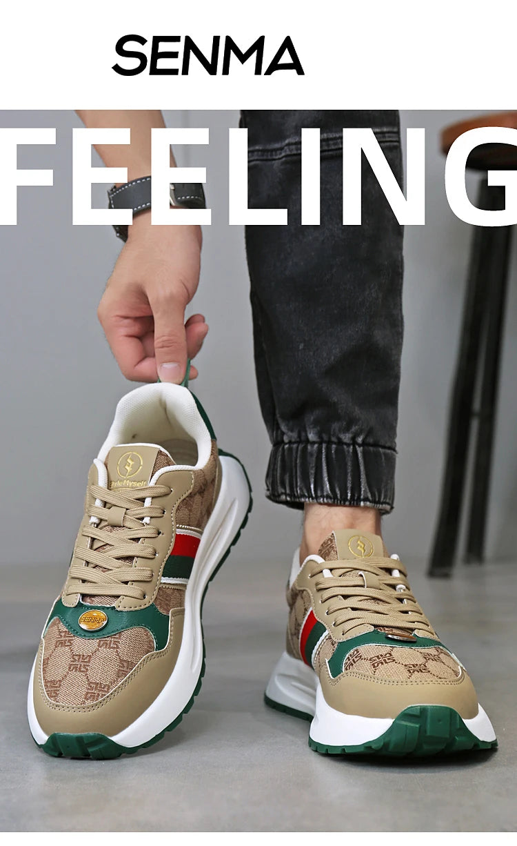 SENMA  Luxury Men's Shoes Men Casual Shoes Men's Skateboard Shoes Retro Platform Sneakers Unisex Women's Sports Shoes Sneakers