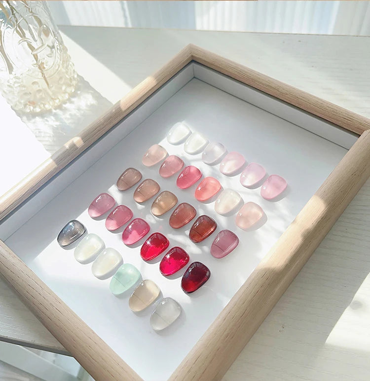 UR SUGAR 15ml Blood Red Jelly Gel Nail Polish Translucent Color Crystal Nude Gel Nail Art Varnish For Fall Winter Manicure