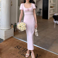 Elegant Square Collar Short Sleeves Evening Dresses Sexy Celebrity Long Dress Exquisite High Quality Prom Party Gowns Customized