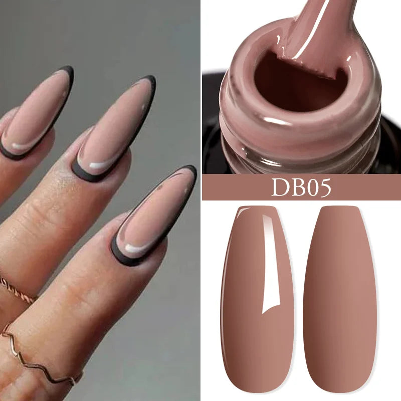 Mtssii 6ML Chocolate Color Gel Nail Polish Brown Semi Permanent UV Gel Autumn Winter Popular Soak Off Nail Art Gel Varnishes