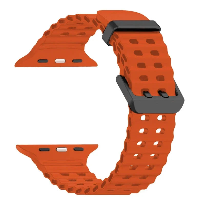 Silicone Strap for Apple Watch Ultra 3 49mm 46 45 44 42 38 41mm 40mm Sport Band for IWatch Series11 10 9 8 7 6 SE 5 4 3 2 Correa