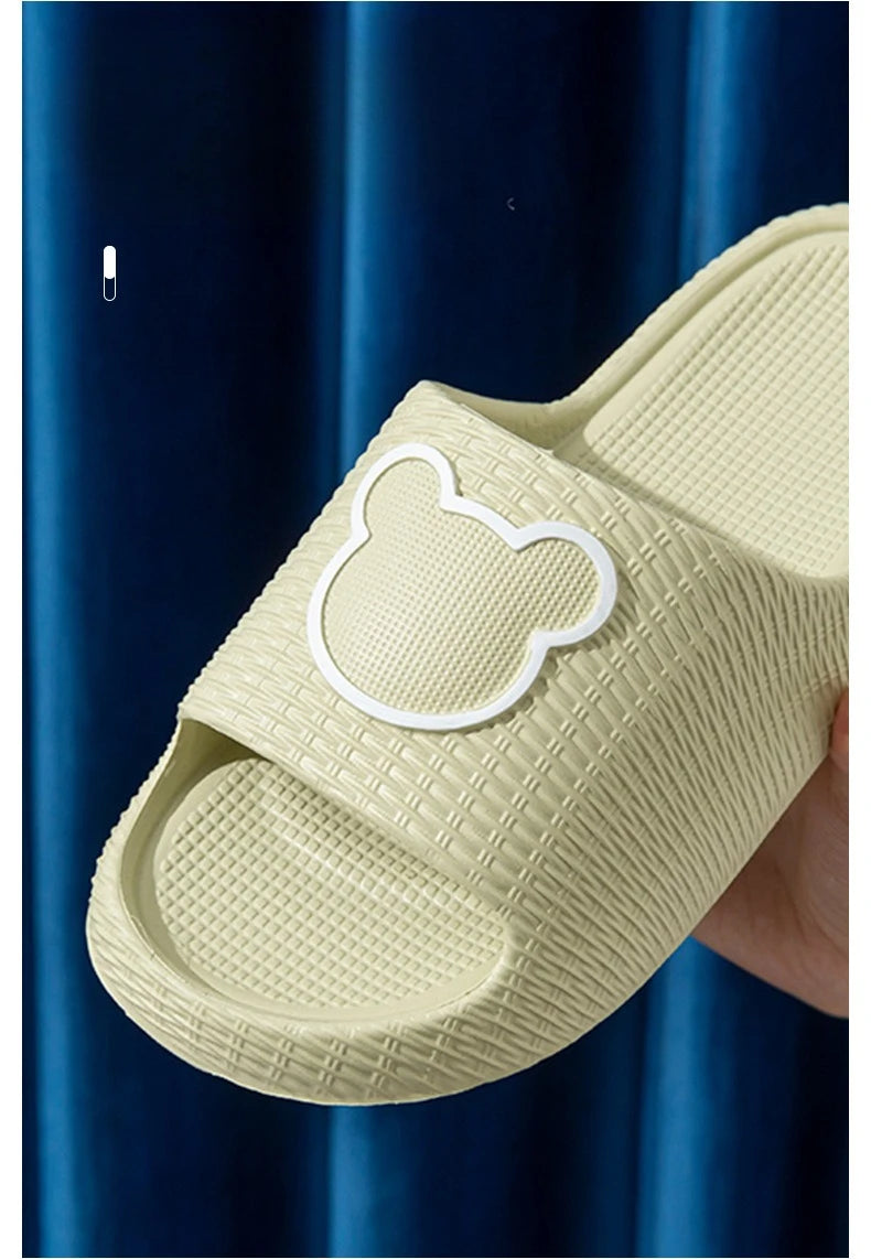 Home Cloud Slipper Men Cartoon Bear Sandal Flip Flop Beach House Shoe Platform Female Woman Slides Ladies Outdoor Rubber Sneaker