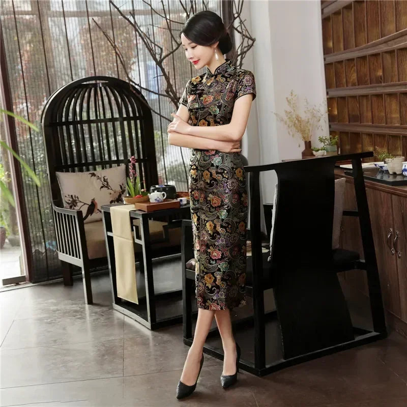 Fashion Clothes Party Vintage Casual Summer Elegant Traditional Chinese Clothing Cheongsams Chinese Dress Qipao Ethnic Style