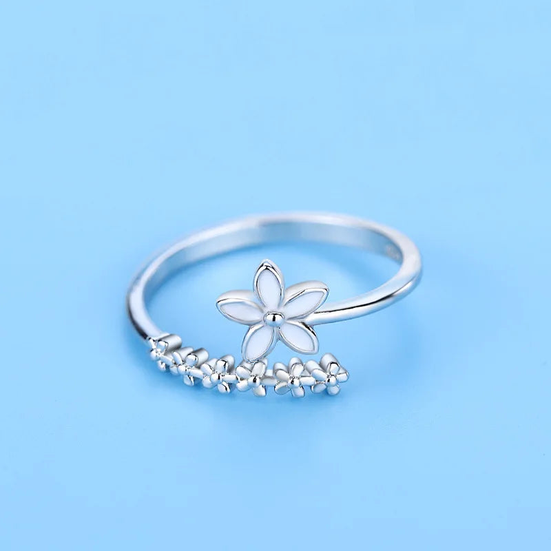 Hot 925 Sterling Silver Ring AAA Zircon Adjustable Simplicity Fashion Exquisite Women Jewelry Accessories Wedding Party Gift