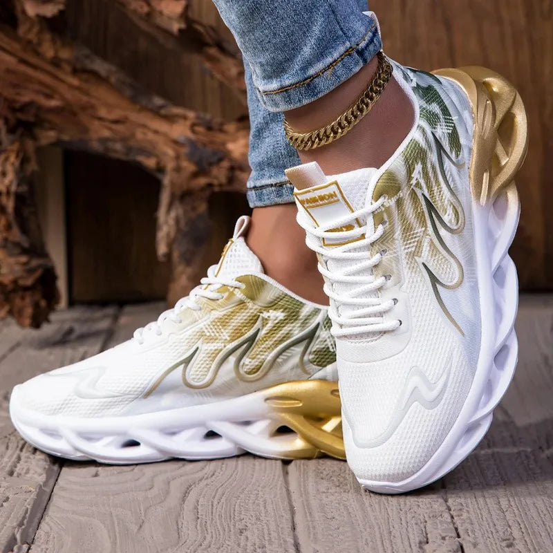 MAEDEF Women's Shoes Men Women Running Sports Shoes Lightweight Mesh Breathable Comfortable Flat Soft Tennis Shoe Sneakers Woman