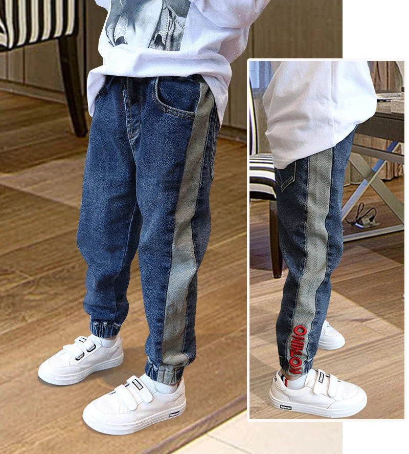 IENENS 5-13Y Kids Boys Clothes Skinny Jeans Classic Pants Children Denim Clothing Long Bottoms Baby Boy Casual Trousers