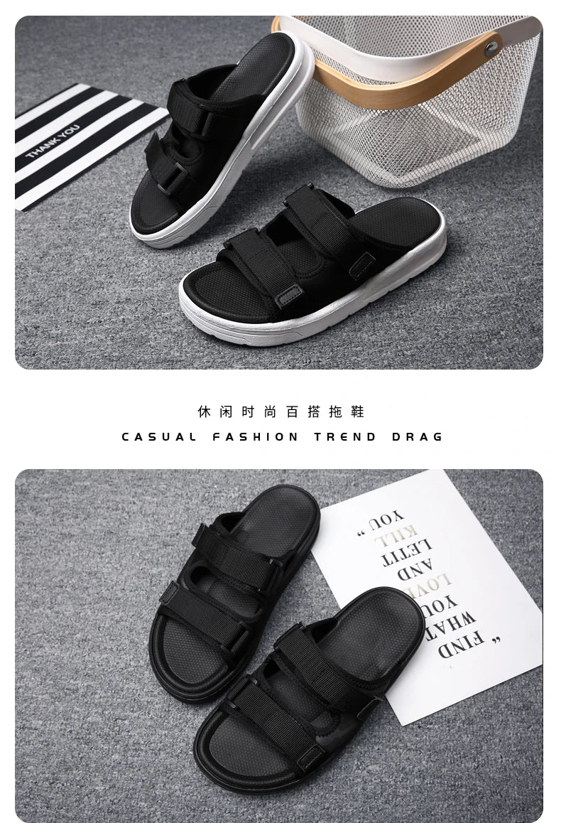 Men's Sandals Flat Sandals Men's Slippers Shoes for Men Wear-resistant Soft and Comfortable Indoor and Outdoor Non-slip Fashion