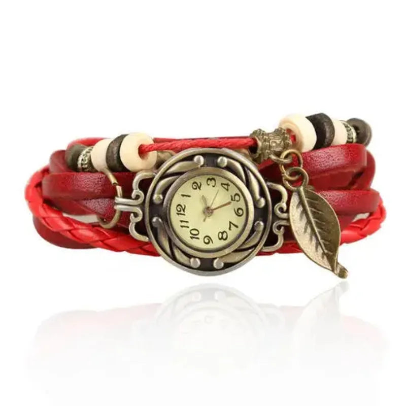 High Quality Women Genuine Leather Vintage Quartz Dress Watch Bracelet Wristwatches Watch Women Luxury Watch