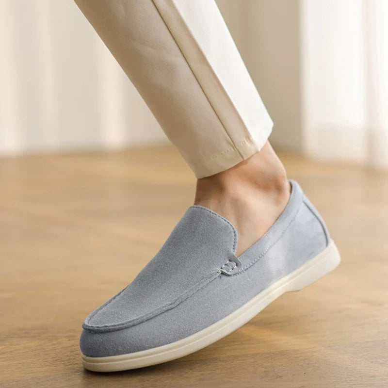 Men's Casual Shoes Suede Leather Loafers Classic British Style Men Shoes Lightweight Soft Moccasins Male Slip on Driving Flats