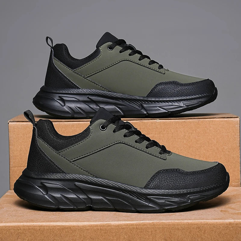 Autumn Men Sneakers Thick Soled Casual Shoes Men Cushioning Sports Shoes Outdoor Waterproof Walking Shoes Plus Size 39-48