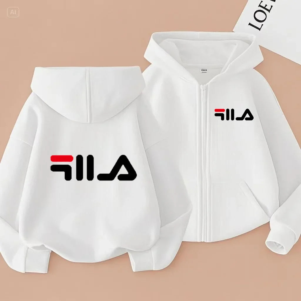 Children's Cardigan Hoodie Zipper Style Sweatshirt Boys Girls3-12Yrs Brand Sports Top Casual Fashion Charming Loose Coat Clothes