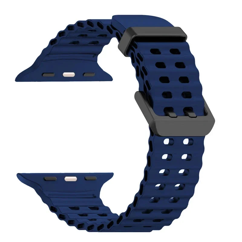 Silicone Strap for Apple Watch Ultra 3 49mm 46 45 44 42 38 41mm 40mm Sport Band for IWatch Series11 10 9 8 7 6 SE 5 4 3 2 Correa