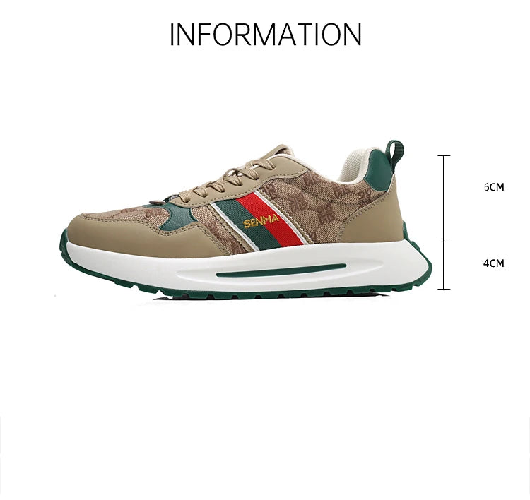 SENMA  Luxury Men's Shoes Men Casual Shoes Men's Skateboard Shoes Retro Platform Sneakers Unisex Women's Sports Shoes Sneakers