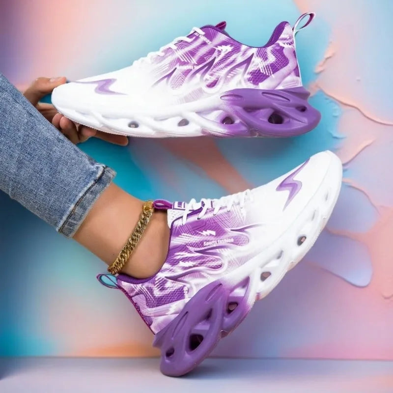 MAEDEF Women's Shoes Men Women Running Sports Shoes Lightweight Mesh Breathable Comfortable Flat Soft Tennis Shoe Sneakers Woman