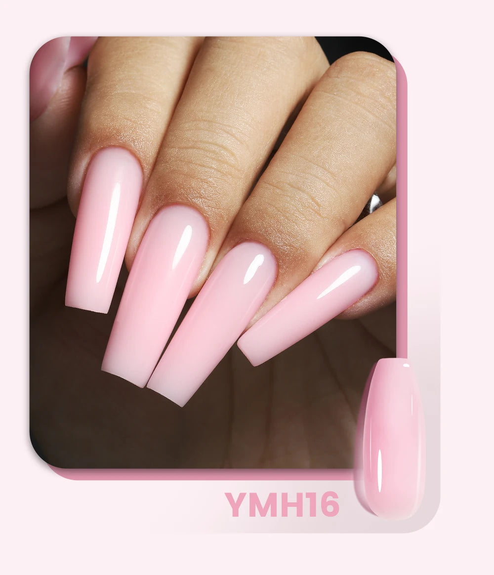 YOKEFELLOW 15g Jelly Extension Gel Nail Polish Nude Pink Clear Building Construct Extend Gel Soak Off UV LED Acrylic Gel Varnish