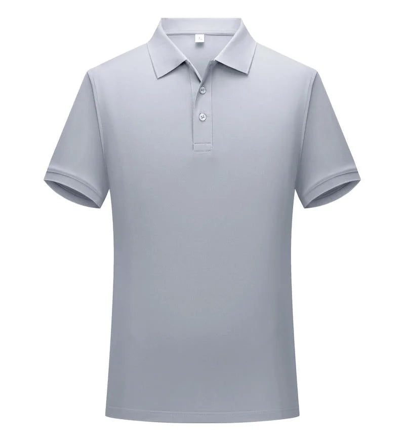 Solid color cotton breathable men's and women's polo shirts, T-shirts, printed logos, embroidered summer workwear, short sleeves