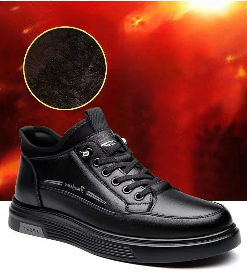 Men's Black Casual Sports Shoes 2025 High-quality Leather Shoes, Breathable Business Shoes, Soft Soled Loafers zapatos casuales