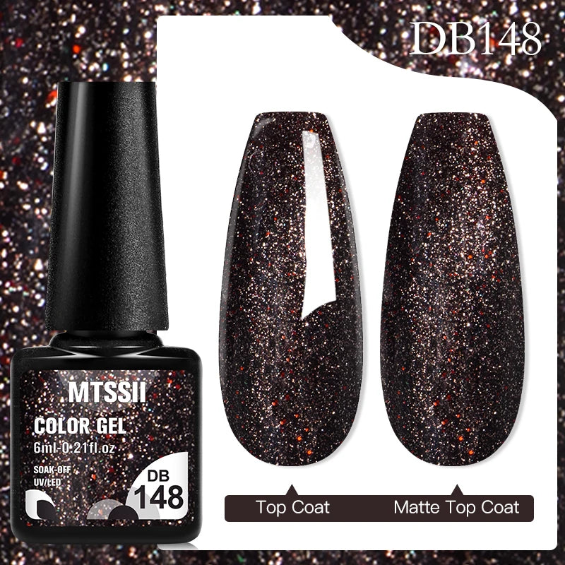 Mtssii 6ML Chocolate Color Gel Nail Polish Brown Semi Permanent UV Gel Autumn Winter Popular Soak Off Nail Art Gel Varnishes