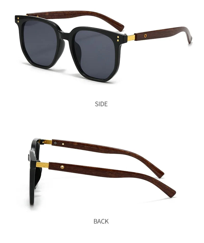 New Men Vintage Wooden Frame Sunglasses Classic Men's Sunglasses Polarized UV Protection Driving Eyewear Outdoor Shades Goggles