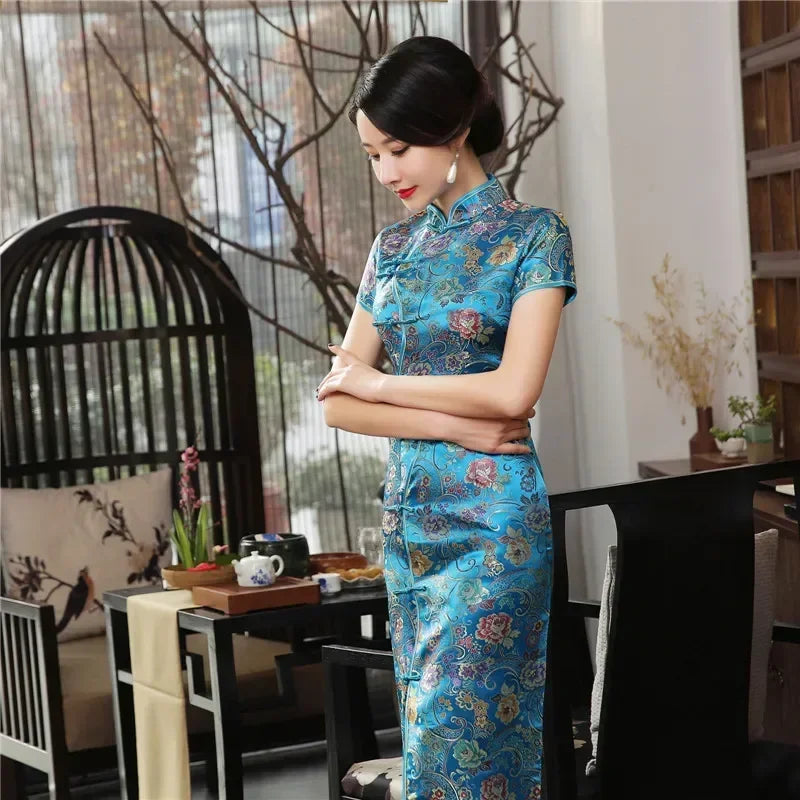 Fashion Clothes Party Vintage Casual Summer Elegant Traditional Chinese Clothing Cheongsams Chinese Dress Qipao Ethnic Style