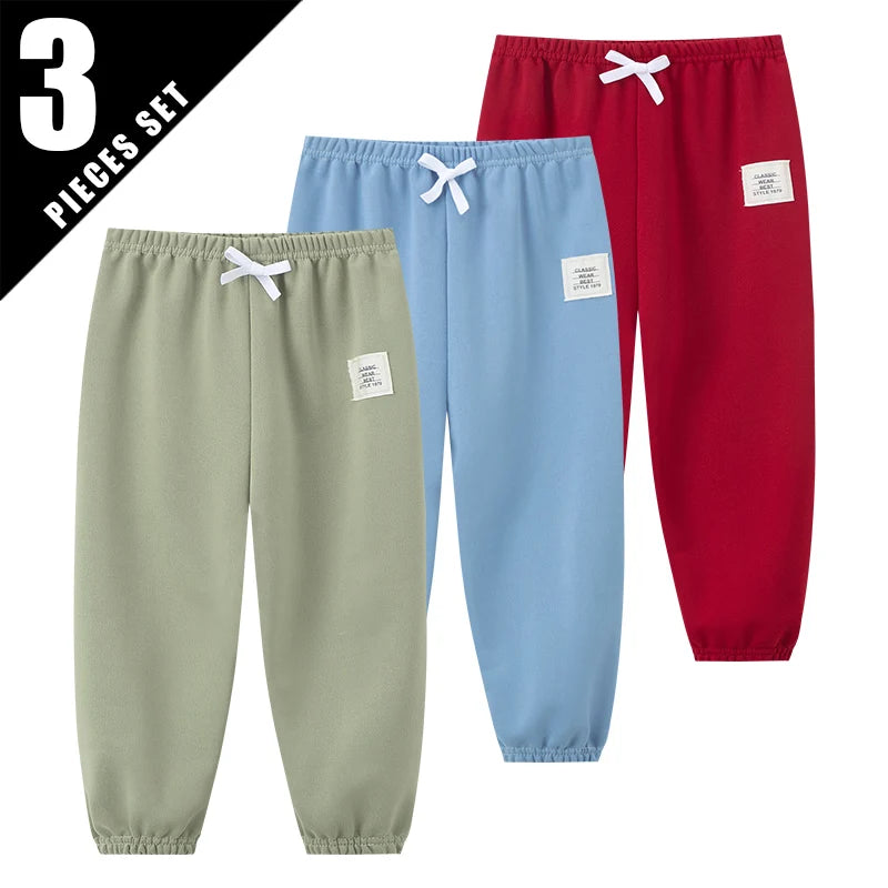 1/3 Pack Four Seasons Children's Sports Leisure Multicolor Pants Boys and Girls Basic Harun Pants Comfortable Running 9 Pants