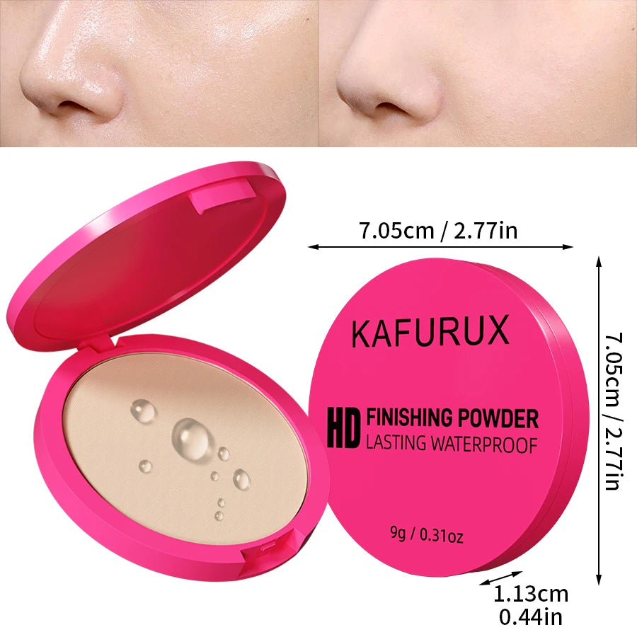 Natural Matte Pressed Powder Oil Control Brighten Whitening Face Base Foundation Compact Concealer Makeup Cosmetics