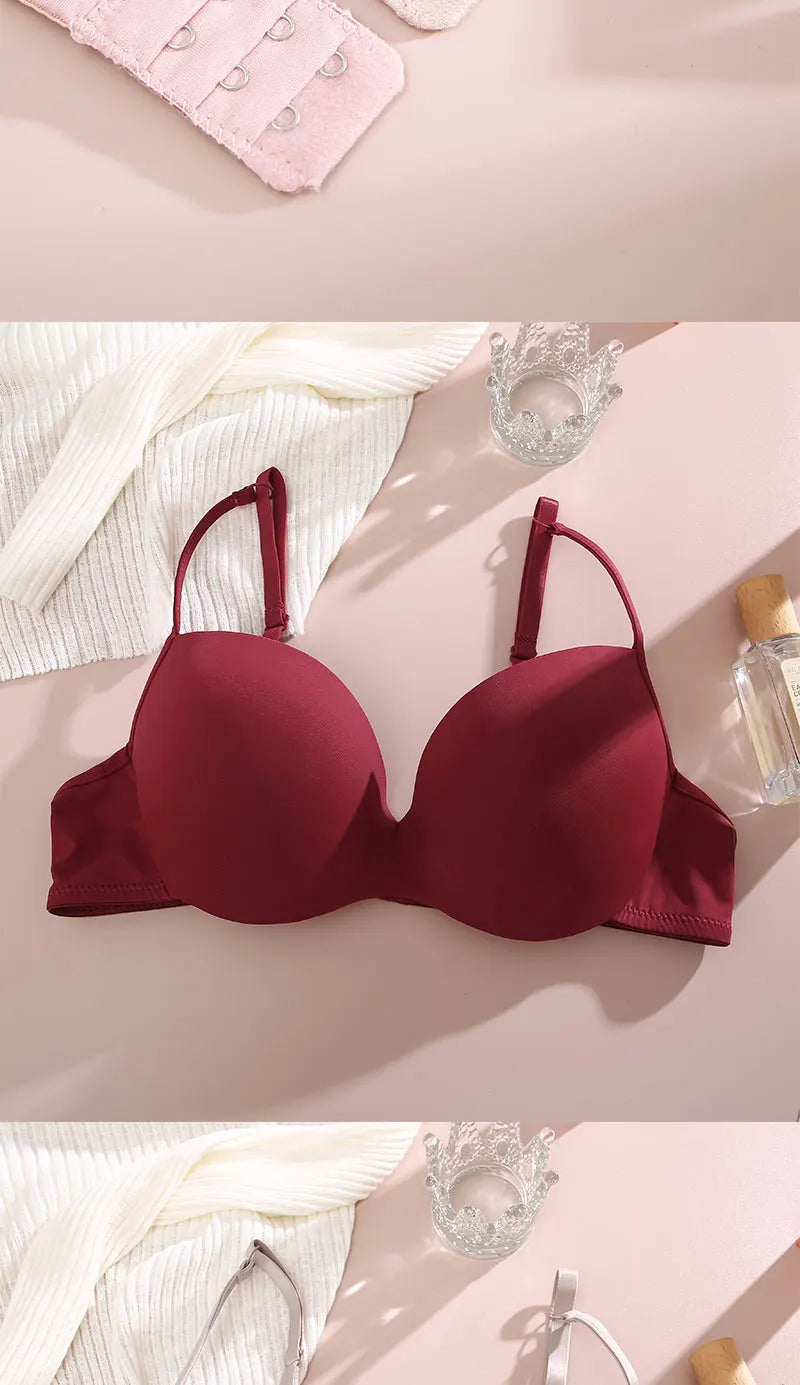 3Pcs/Set Sexy Breast-Expanding Women Bralette Underwear Ladies Gather Up No Show Sleepwear Big Breastless Seamless Bra Brassiere