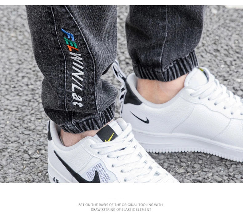 New Big Size 8XL Men's Jogger Jeans Streetwear Black Blue Casual Denim Cargo Pants Stretch Cotton Taper Jeans Baggy Trousers