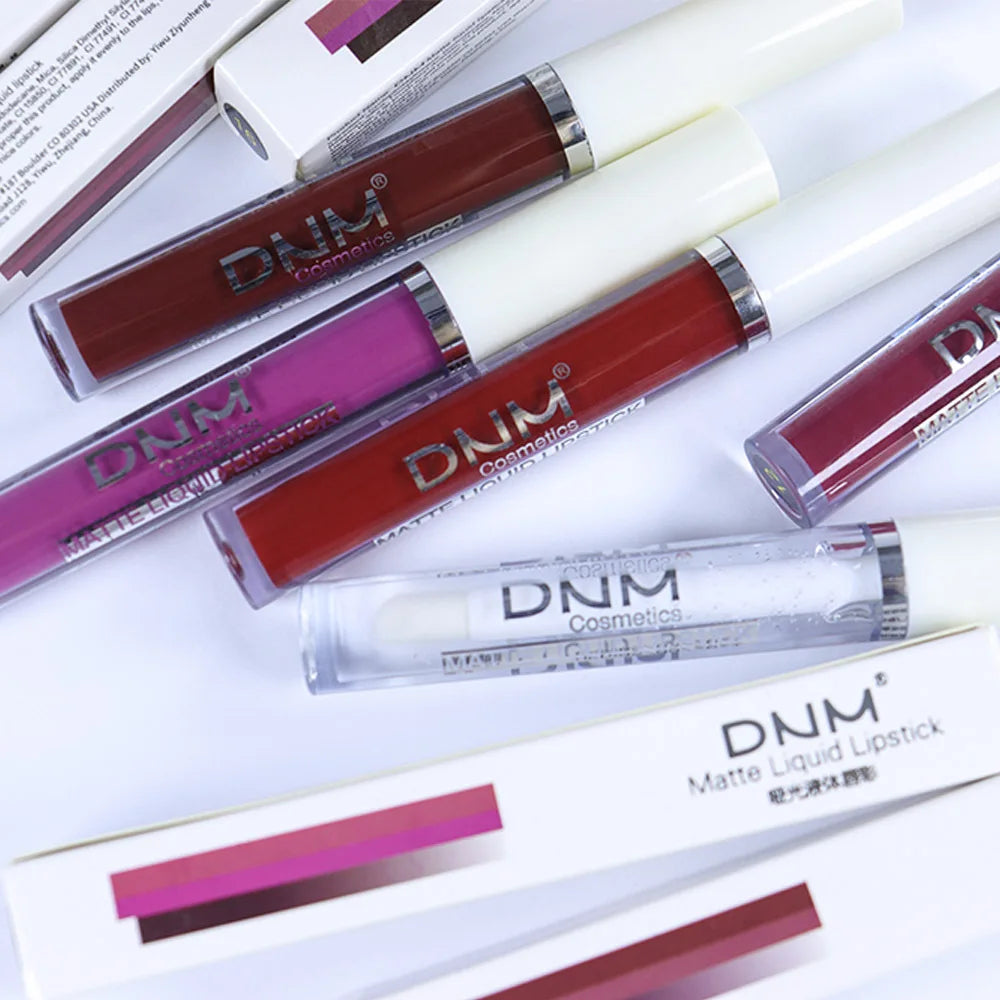 DNM 19 Colors Matte Lip Gloss Waterproof Long-lasting Non-fading Lip Glaze Multi-color Non-stick Cup Lipstick Lipgloss