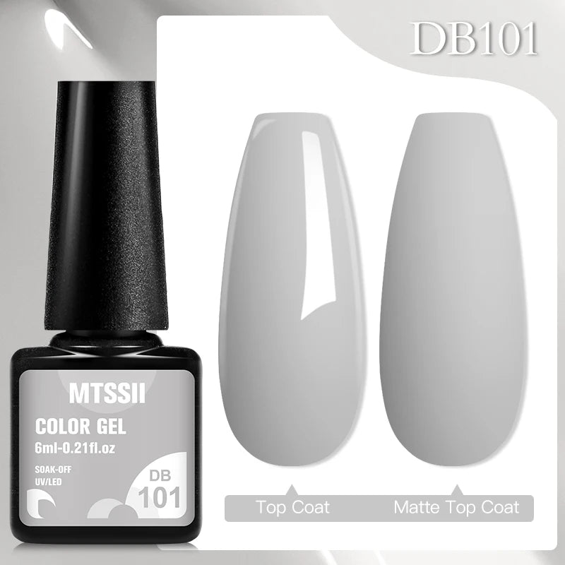 Mtssii 6ML Chocolate Color Gel Nail Polish Brown Semi Permanent UV Gel Autumn Winter Popular Soak Off Nail Art Gel Varnishes