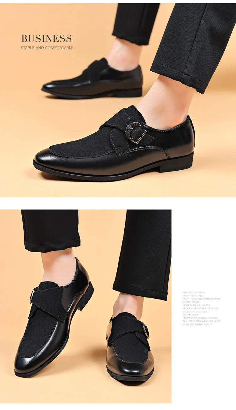 Luxury Dress Shoes for Men designer Business Men Oxford Shoes British Style Pointed Wedding Formal Shoes New Men Fashion Loafers