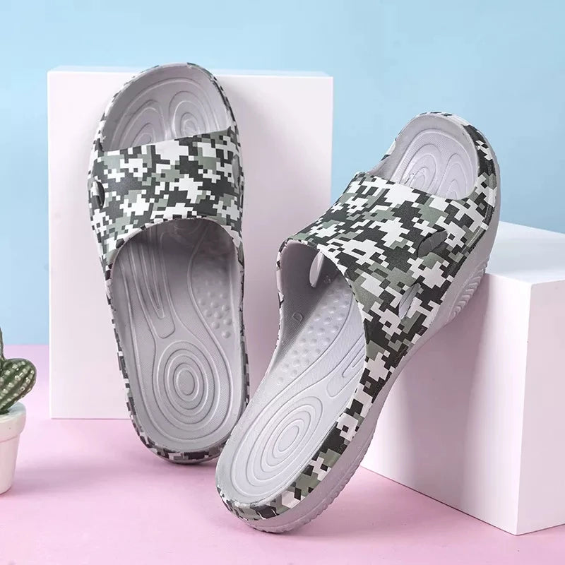 Men Shoes Summer Slippers 2023 New Beach Sandals Male Casual Flat Non-slip Breathable Light Home Slides Chanclas Mujer