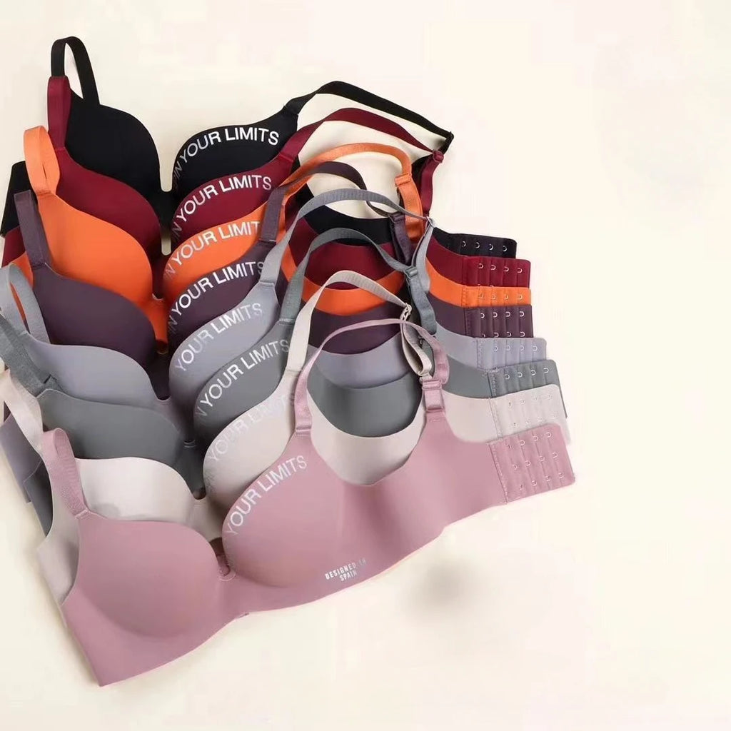 Women Print Seamless Bra Sexy Lingerie Floral Push Up Bras One-Piece Underwear 2024