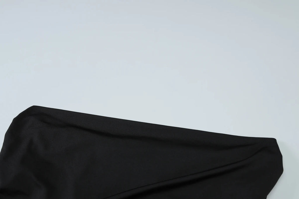 Hugcitar One Shoulder Ruched Sleeveless Solid Pleated Sexy Irregular Y2K Maxi Dress Summer Elegant Party Women Clothes Vacation