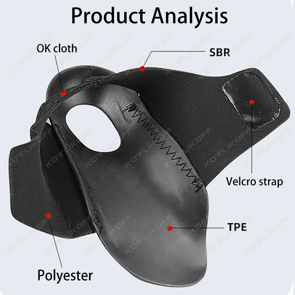 KOTLIKOFF Arch Support Orthopedic Insole For Walk With Arch Half Pad X/O Type Leg With Velcro Strap Wearable Shoe Heel Cover